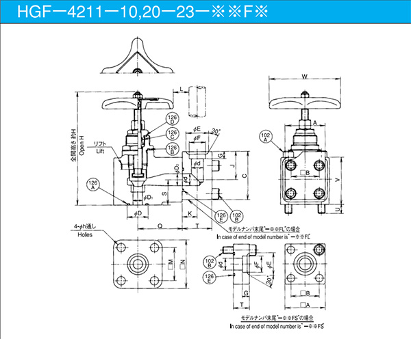 HGF-4211-10-23-15FL截止阀结构图